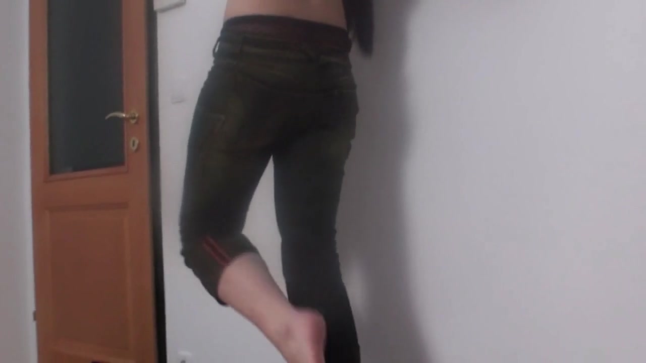 Learning to balance on slave's face by Foot Girls