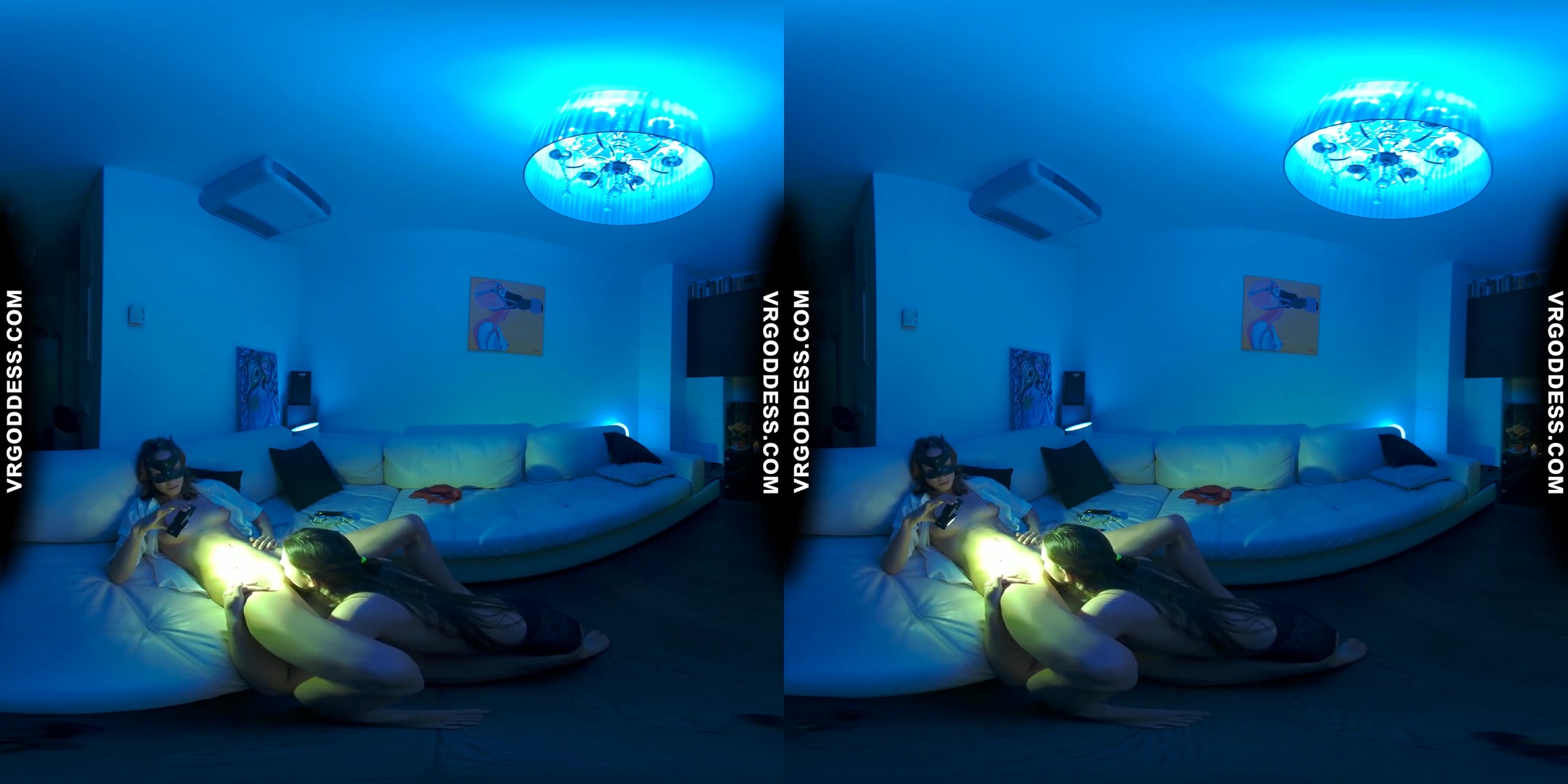 Deep Blue Late Night Miss Pussycat And Rebeka Ruby Licking And Tribbing Clit To Clit