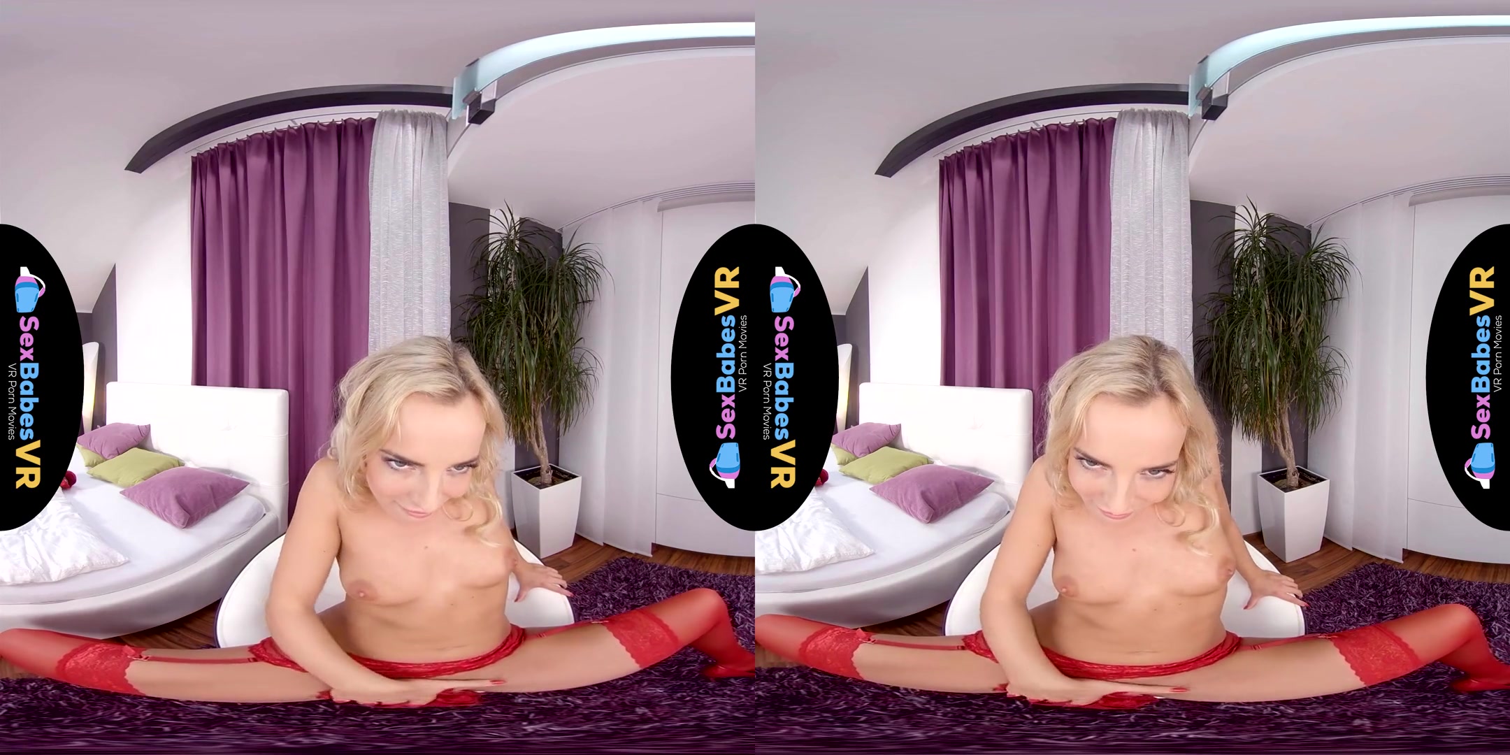 Victoria Pure in Red Stockings - SexBabesVR