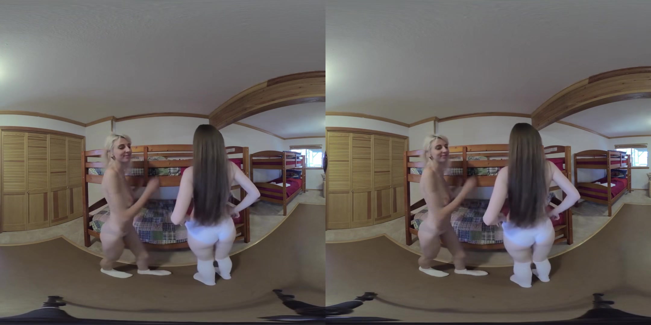 Happy Campers - Two Amateur Teens in a Striptease