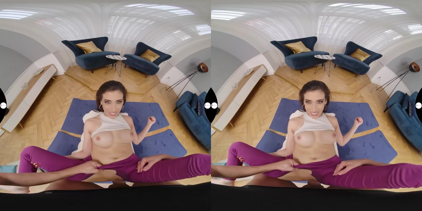 Sexy Latina gets Horny During Yoga Training - YogaVR