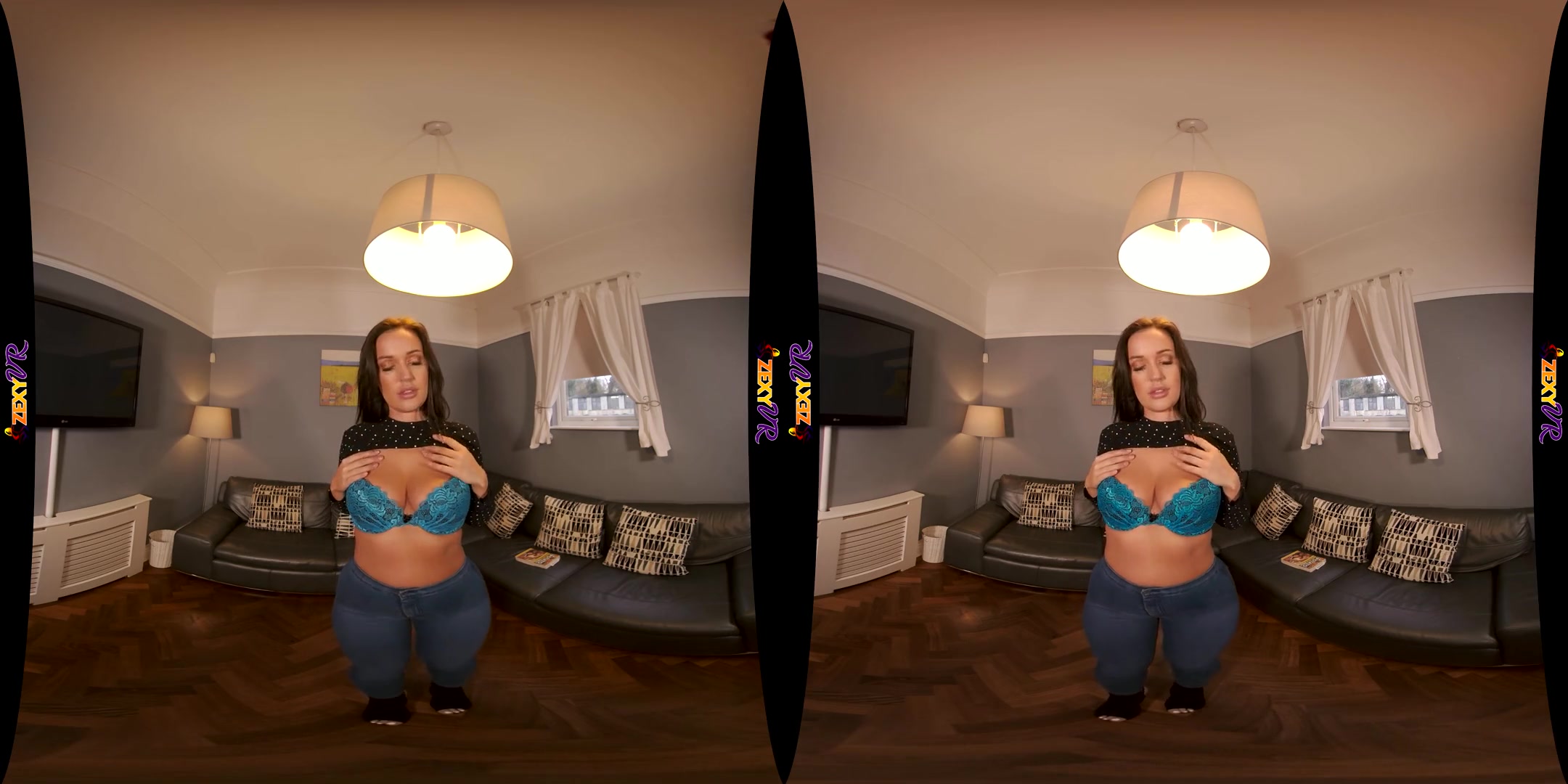 Well Read; solo striptease brunette big tits round ass
