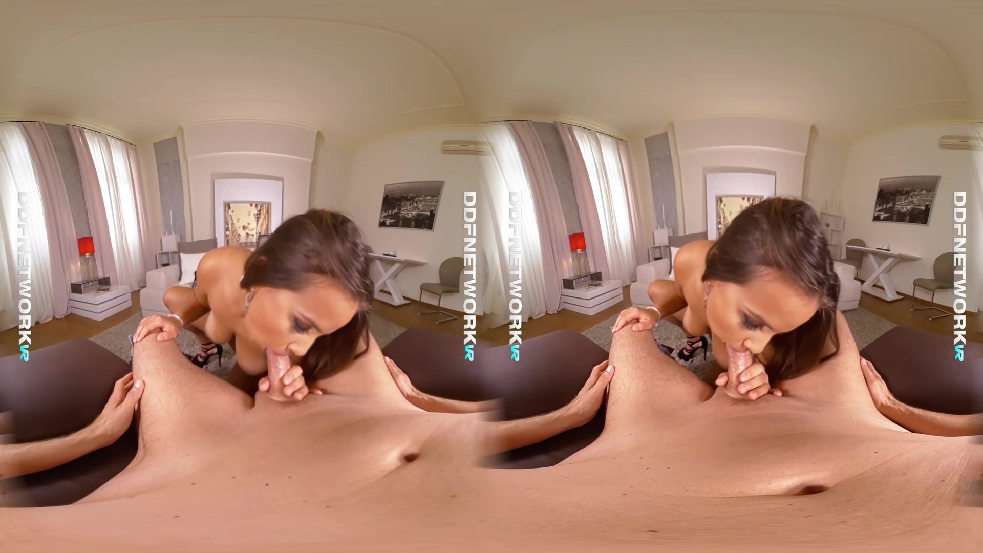 Boner On Her Mind - Curvy, Busty Babe Gives Blowjob