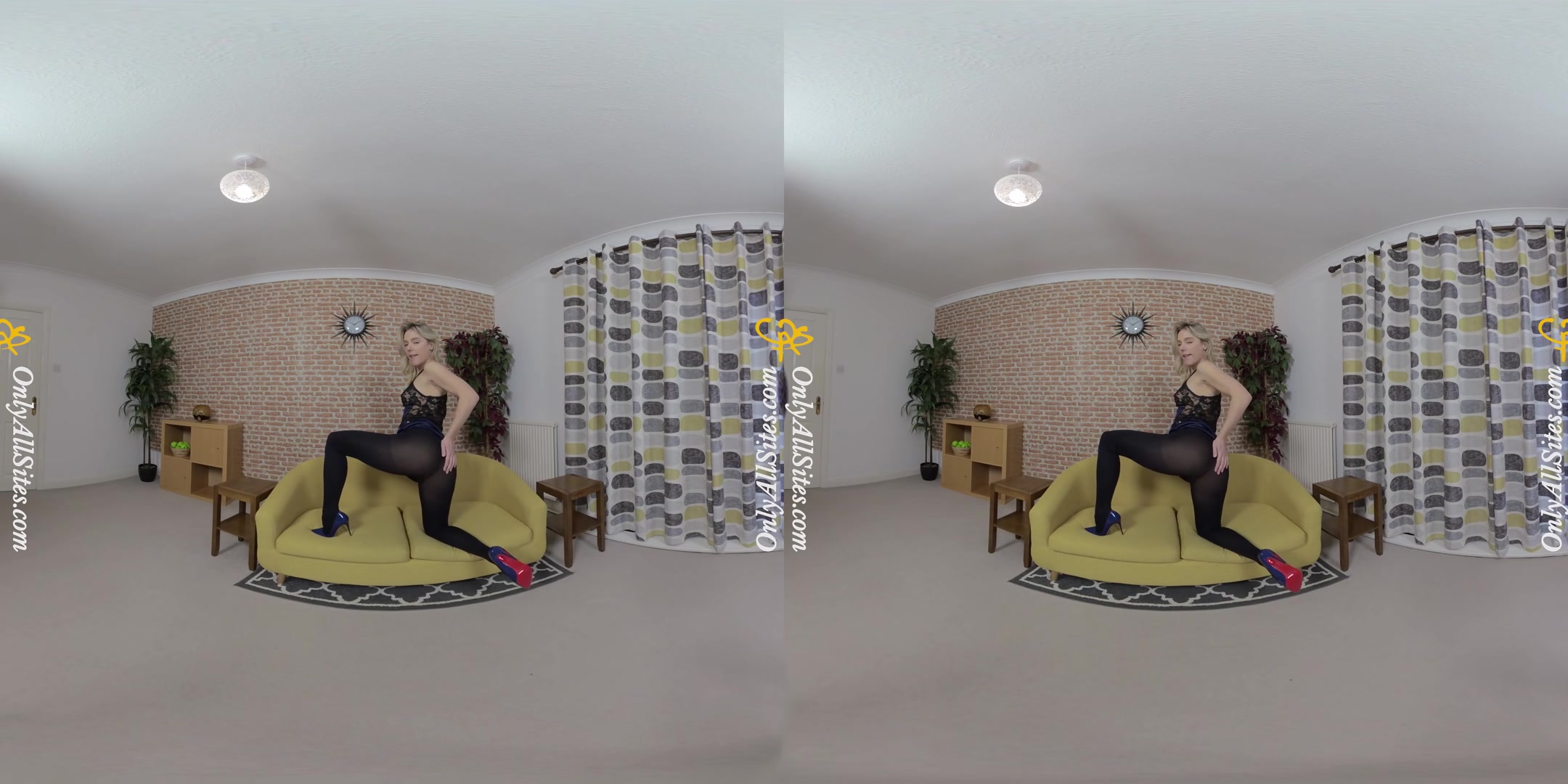 Aston Wilde - teen 18+ in Black Pantyhose - OnlyTease