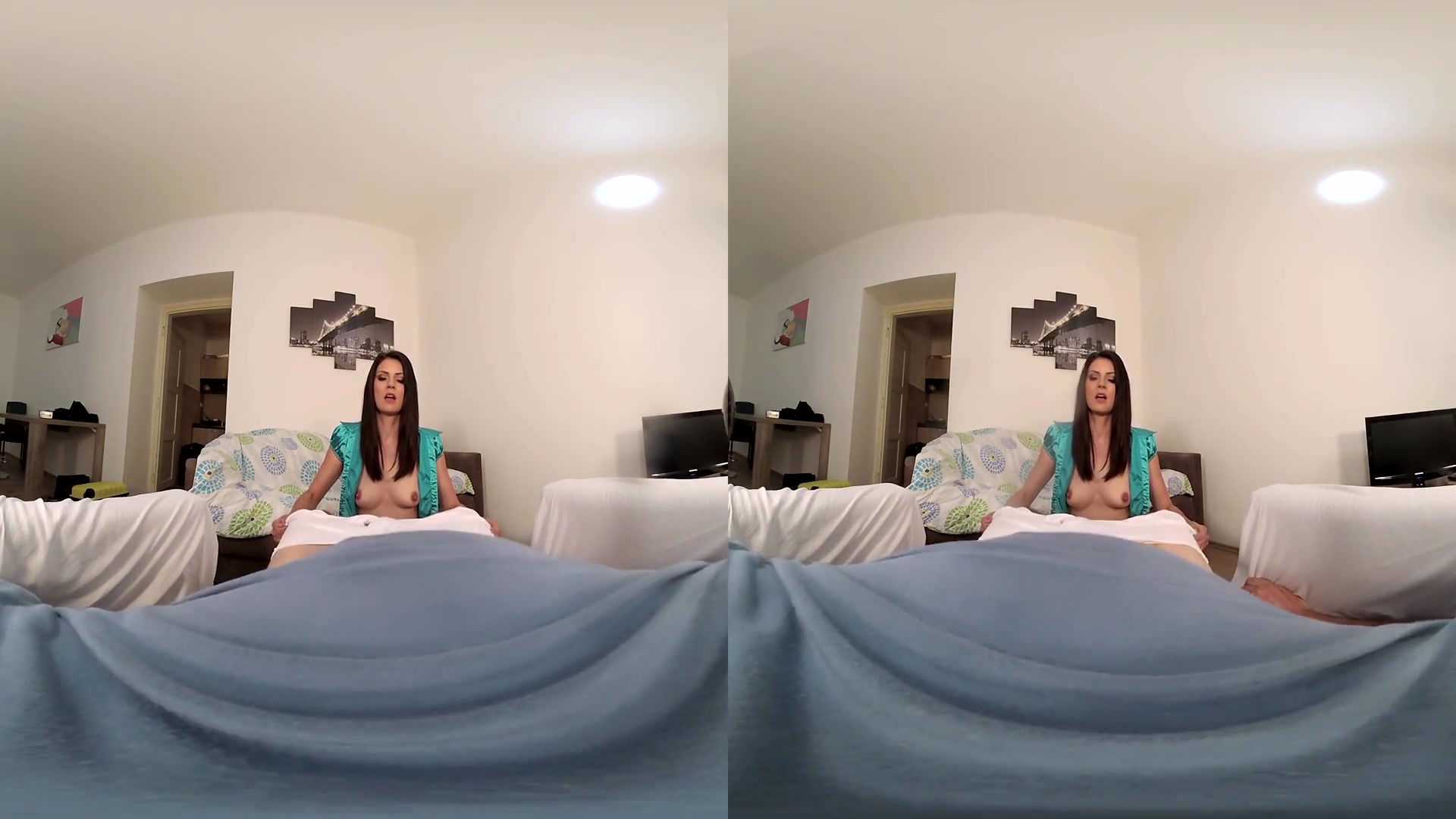 Tiny Tina: Office Girl - Petite Brunette Comes Home from Work With You