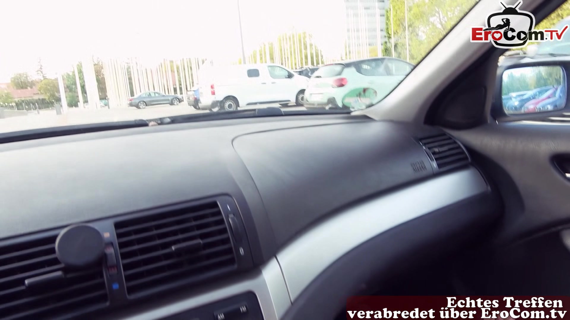 German Skinny student teen 18+ pickup at public bus station for risky sex