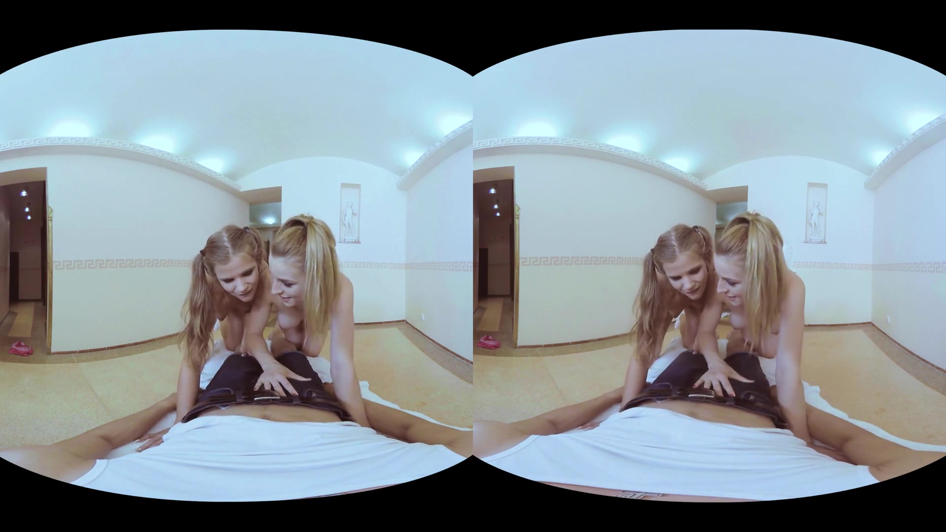 Sara Kay & Viktoria Daniels in Two Chicks One Lucky Dick - RealJamVR
