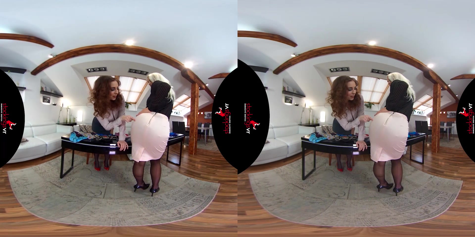 Panty model audition starring Antonia Sainz and Blanche Bradburry