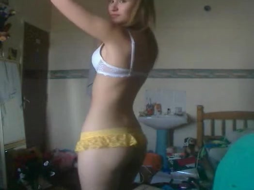 Small tittied lady undresses her useless clothes