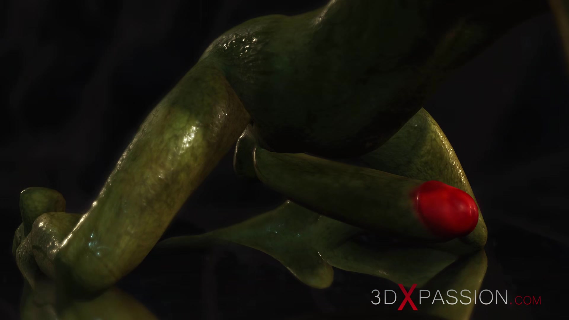 Sex in the mystical cave! Green monster Boggles fucks hard a young queen