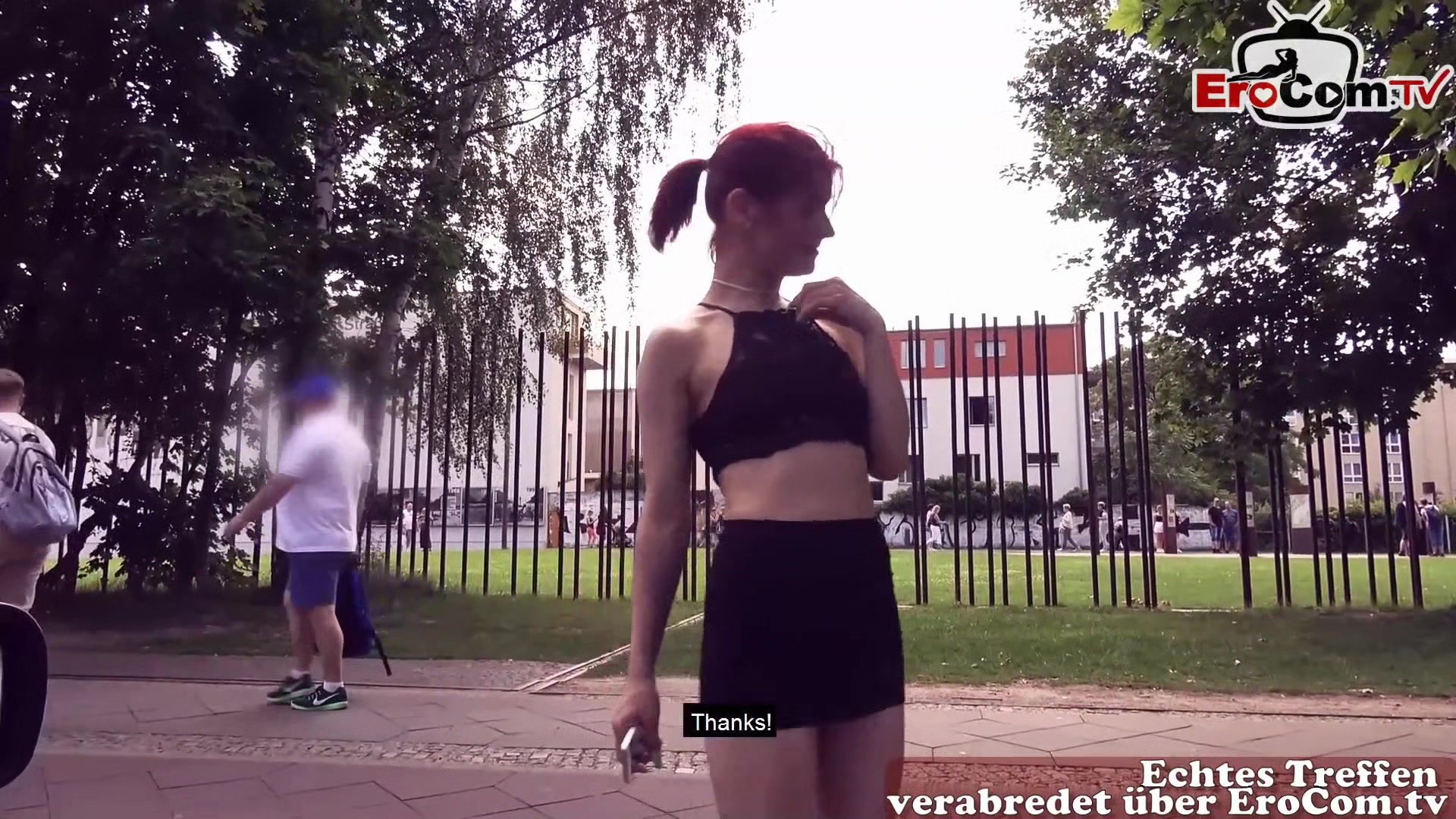 German redhead techno bitch teen 18+ fuck in public