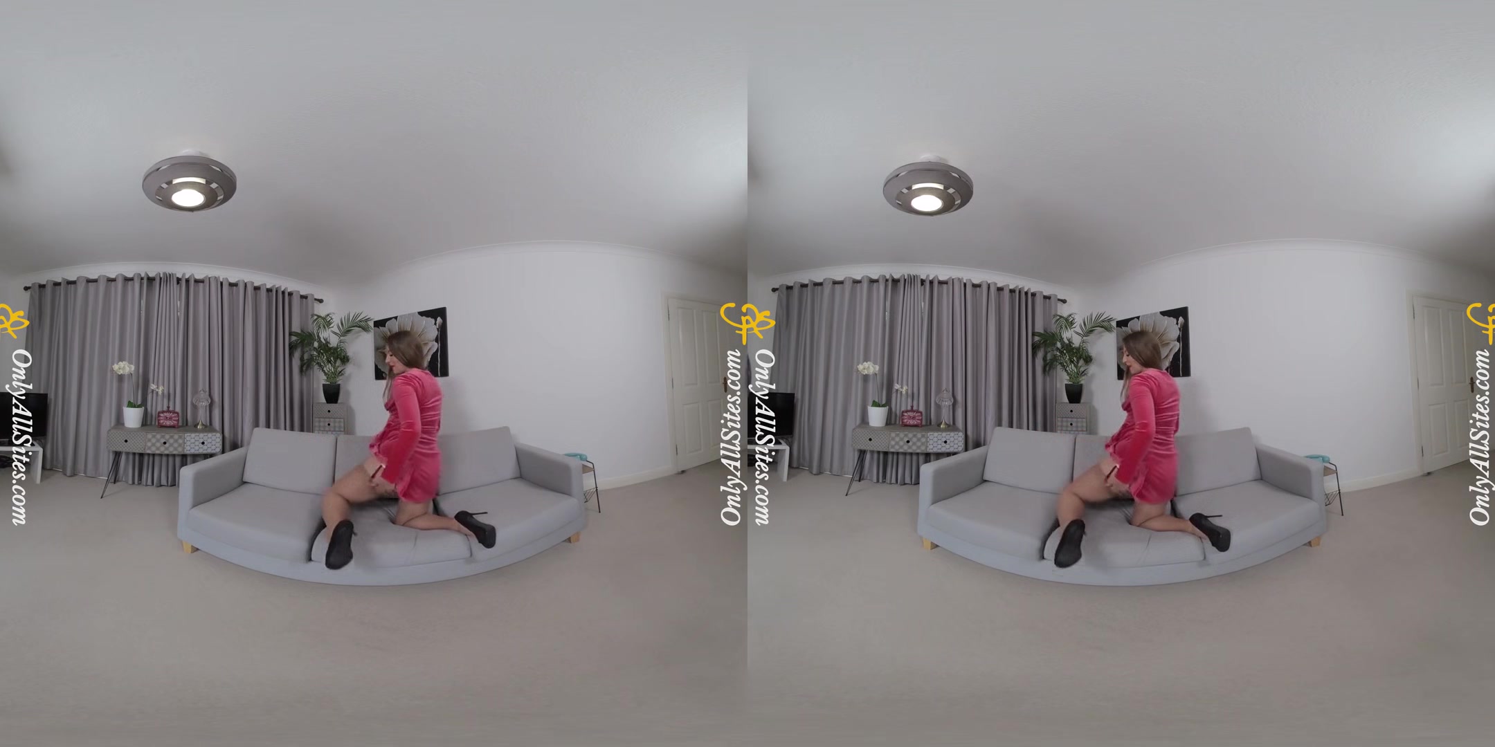 Monika Lara Smith - Strawberry Blonde Teases and Strips - Nylons Panties Striptease Solo Model