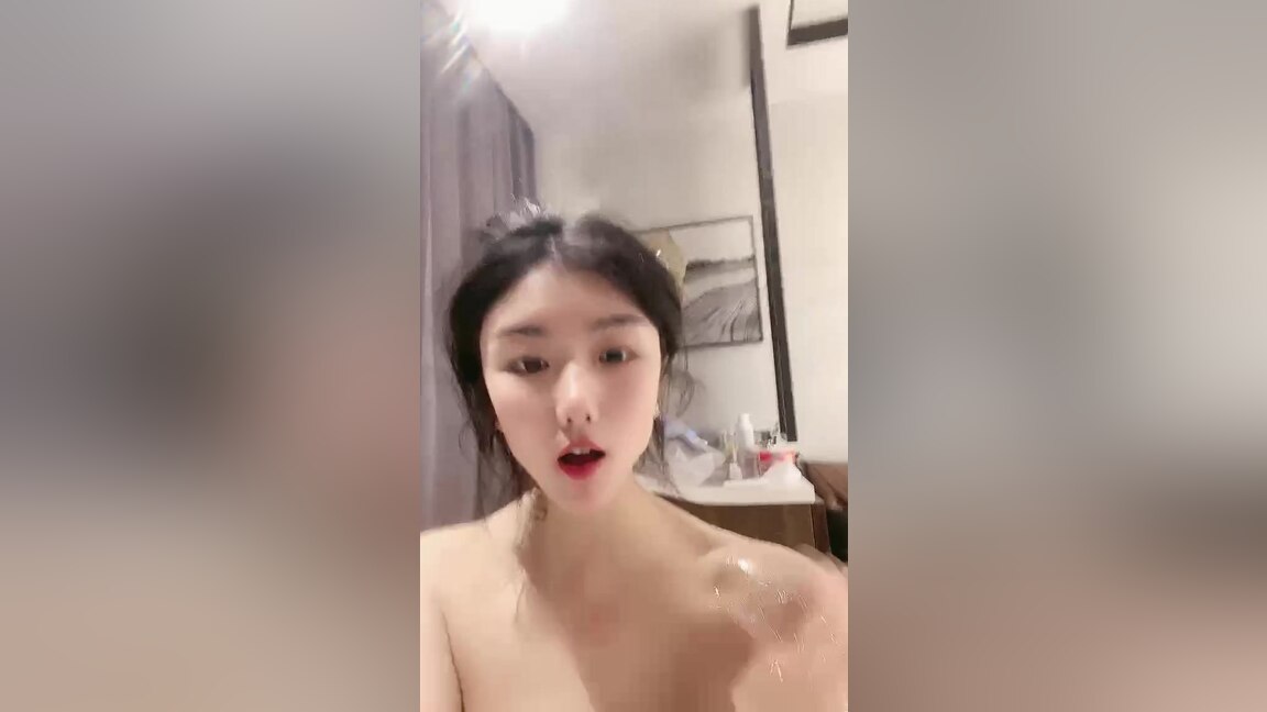 High-value short-haired slender girl licking tits, blowjob and hardcore