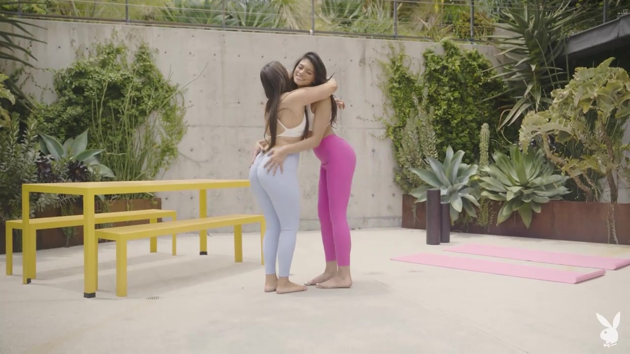 Daisy and Hannah in Partner Yoga - PlayboyPlus