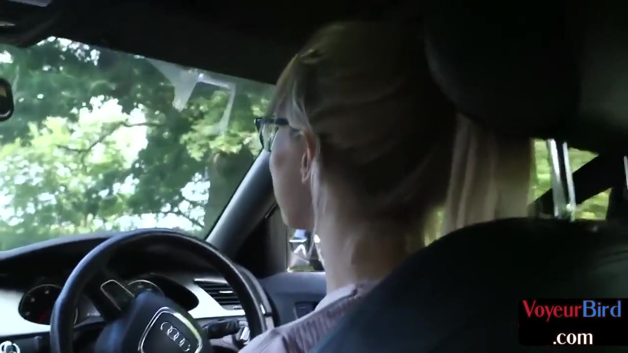 British Babe In Car Watching Guy Jerks Off Outdoor
