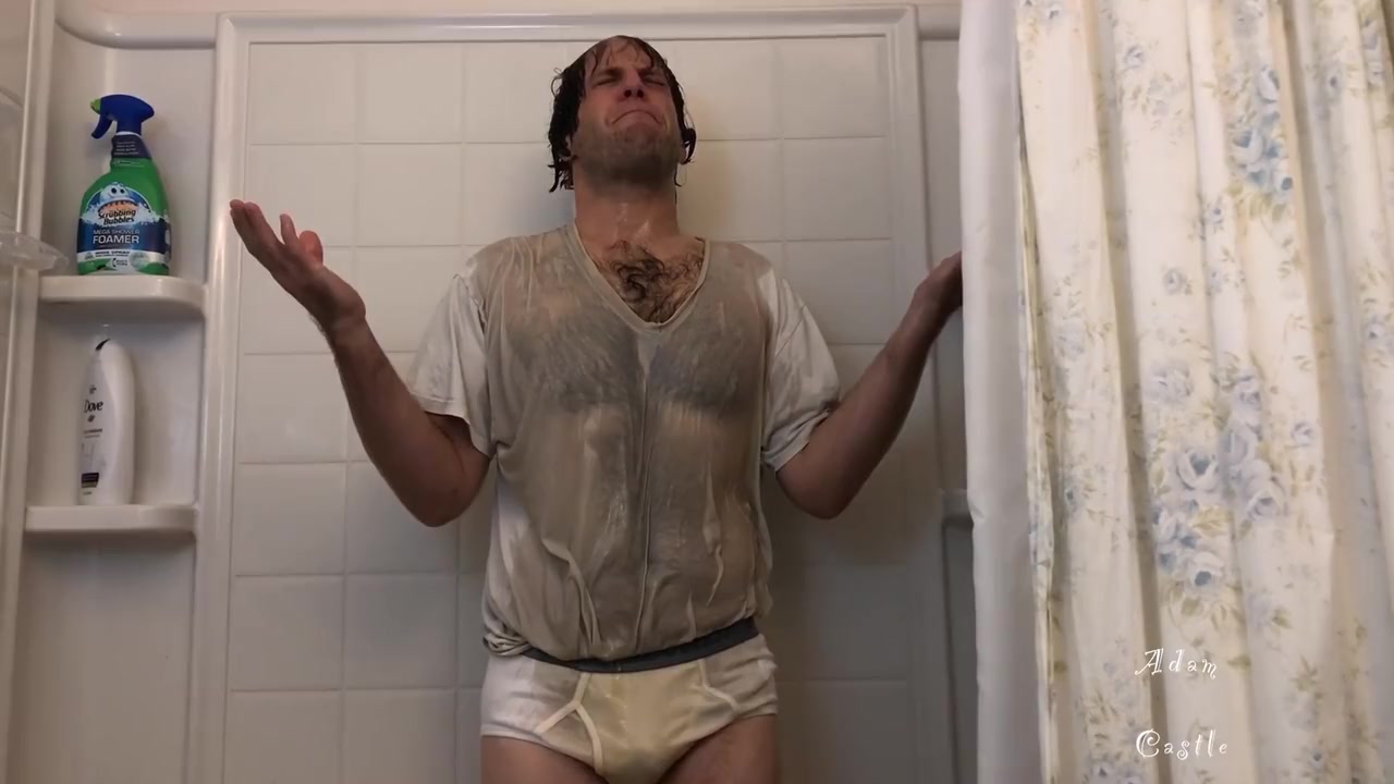 Stud In White Underclothes Piss Splosh