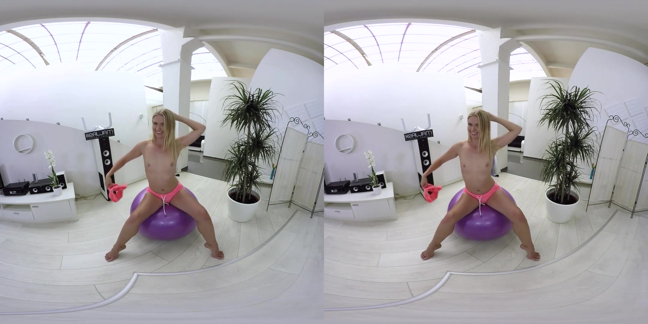 Violette Pure in Sex Fitball Workout - RealJamVR
