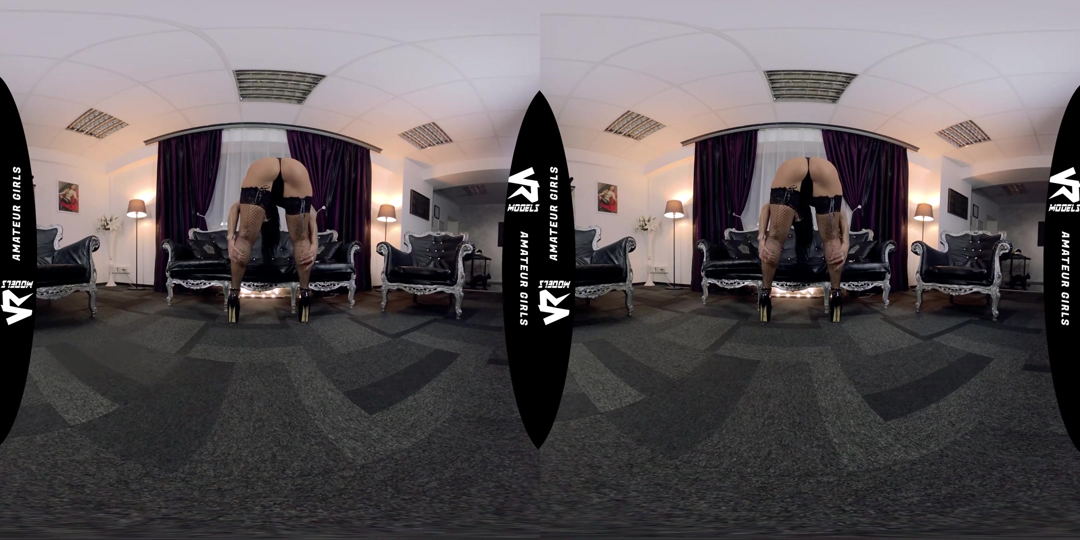 Mistress Kennya - Fishnet Stockings And Shiny Pantyhose - VRVids