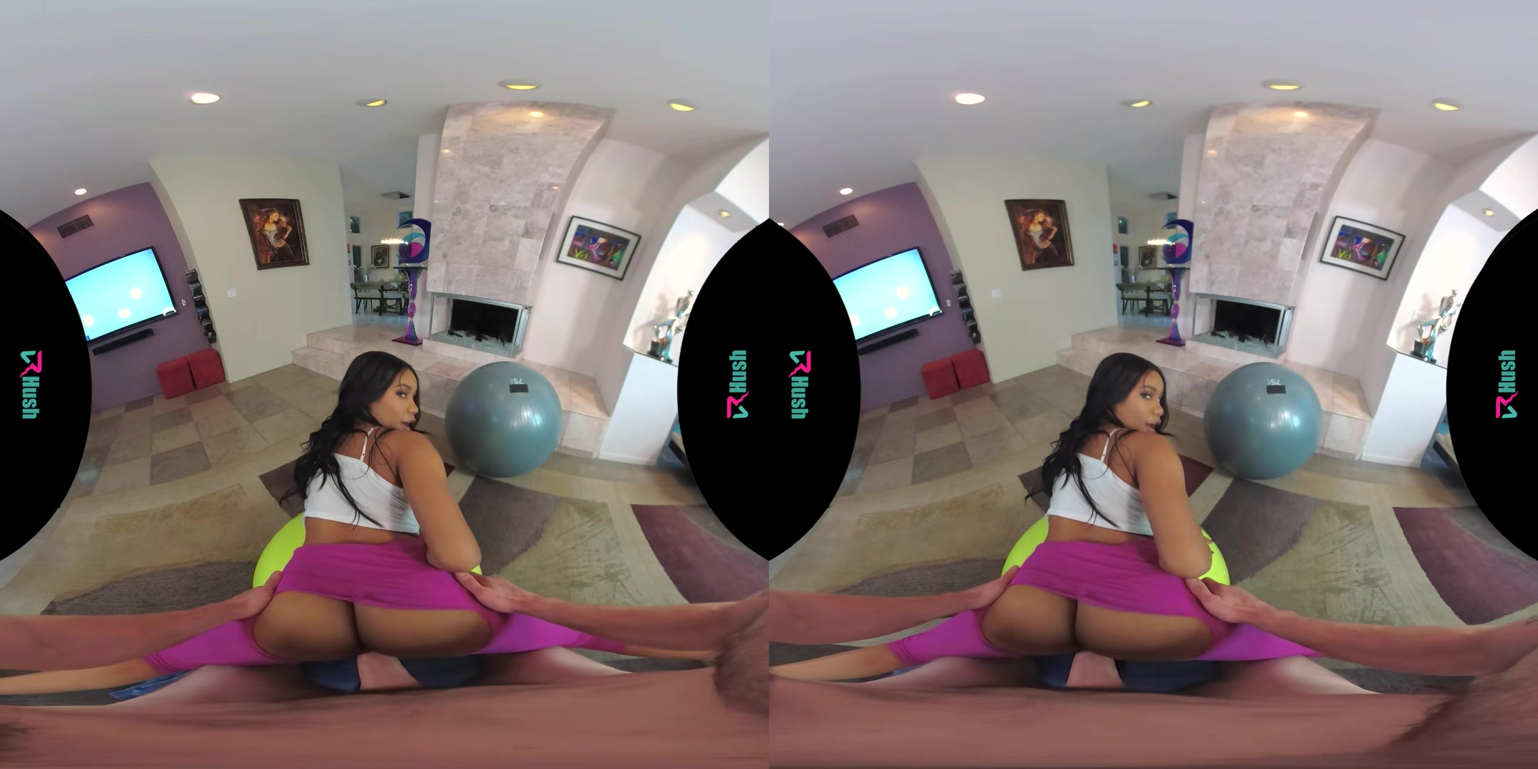 VRHUSH Jenna Foxx gets bent over and fucked in yoga pants