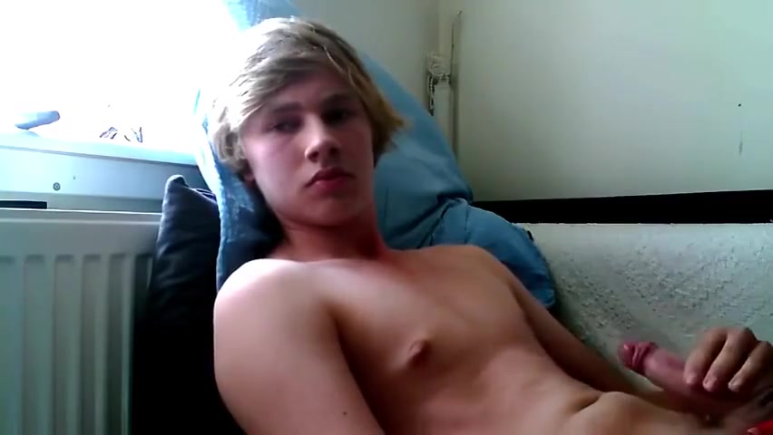Blonde Jizz A Thick Load On His Belly