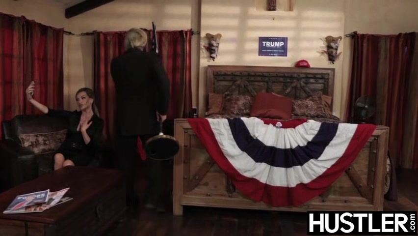 Lascivious Natasha Starr receives president cock in 3way