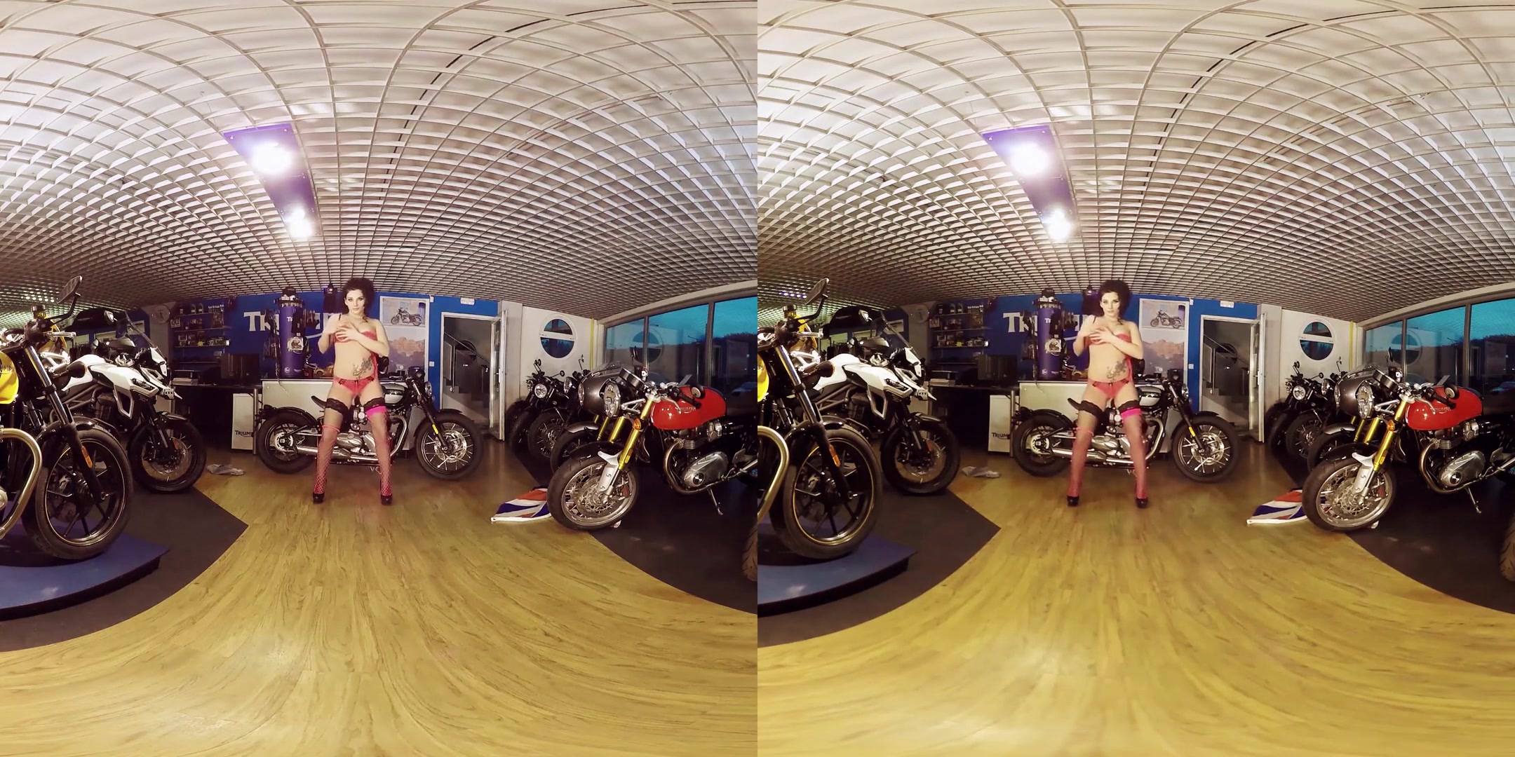Lucia Denvile in Biker Bad Girl Gets Naked at the Shop - BravoModelsMedia