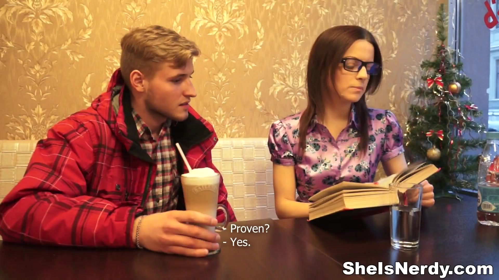 Cumshot on nerdy glasses