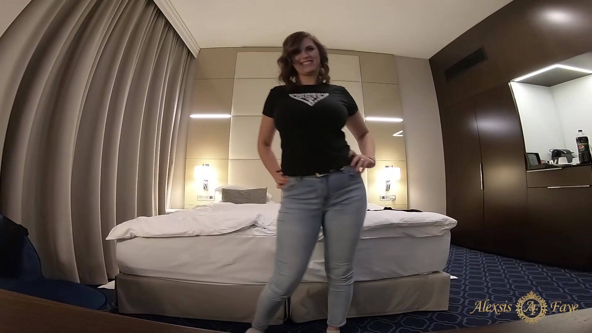 Fun In Hotel Room Trying New Panties, Jumping On Bed And Rubbing My Pussy - Alexsis Faye