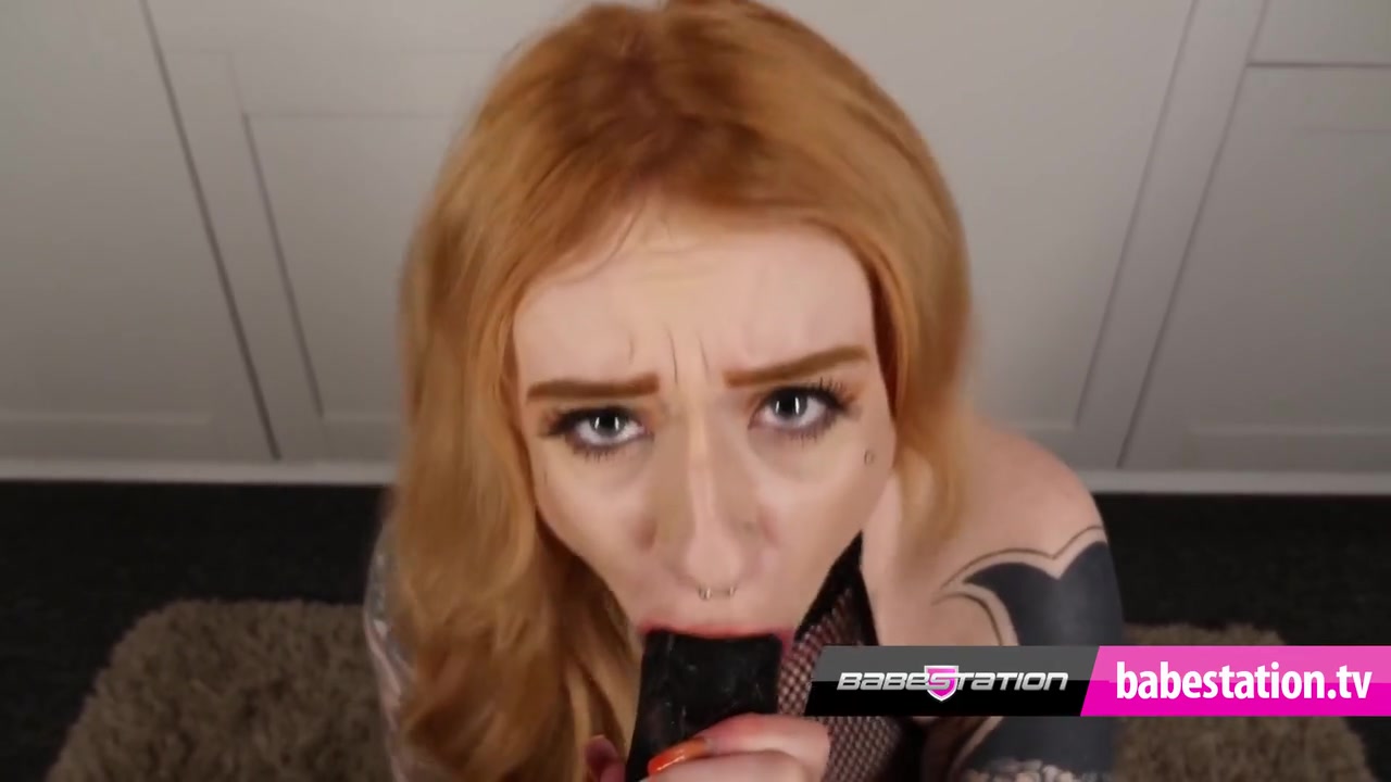 British Redhead Pornstar Gags On Huge Dildo - Azura Alii
