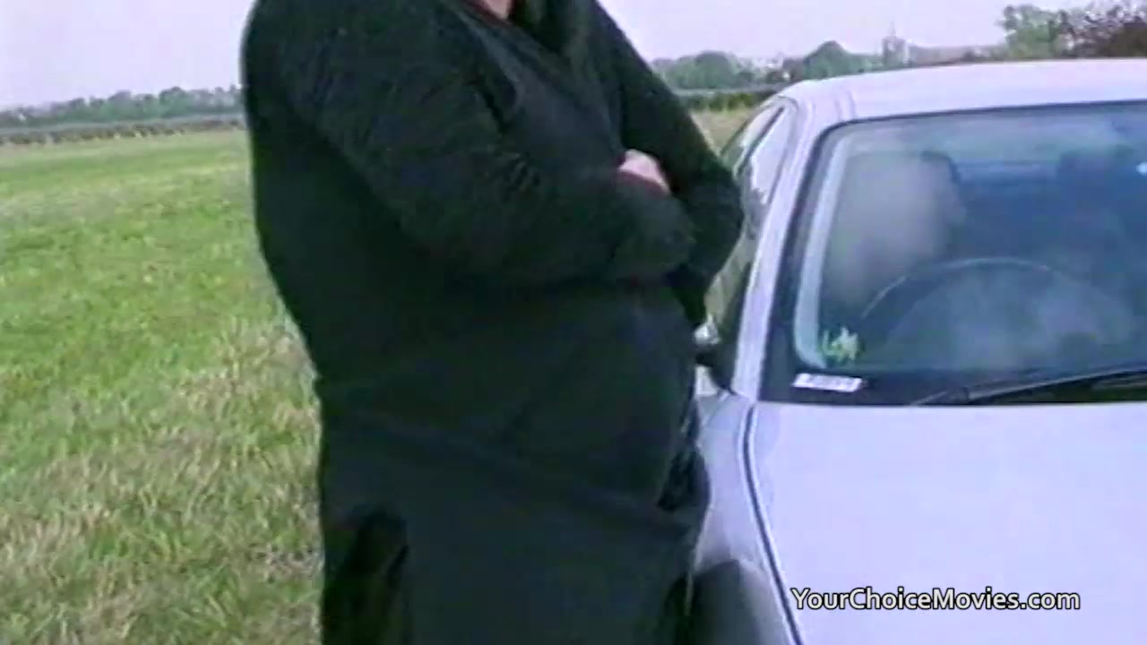 Older mature couple risky outdoor sex