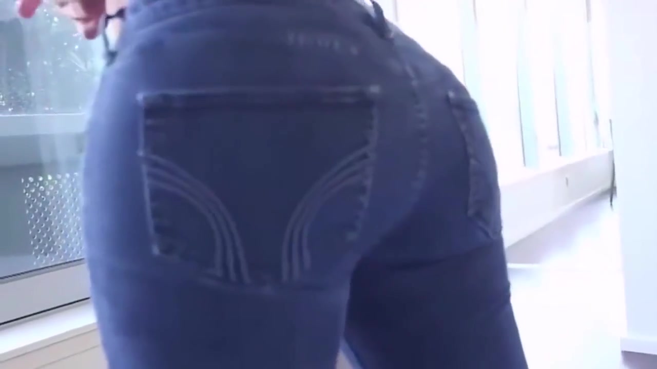 Big Ass teen 18+ Stepsister Fucked Through Hole In Jeans Pov