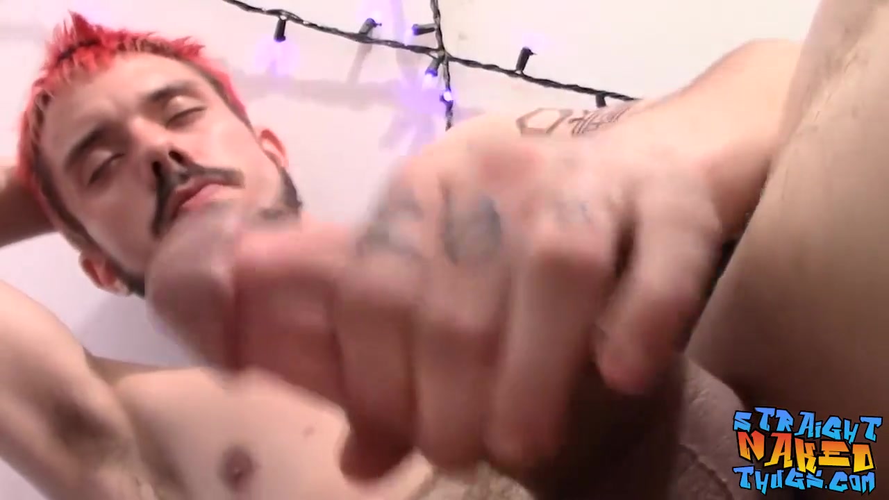 Tattooed Redhead Straightie Cums And Jerks Off - Chad Turner