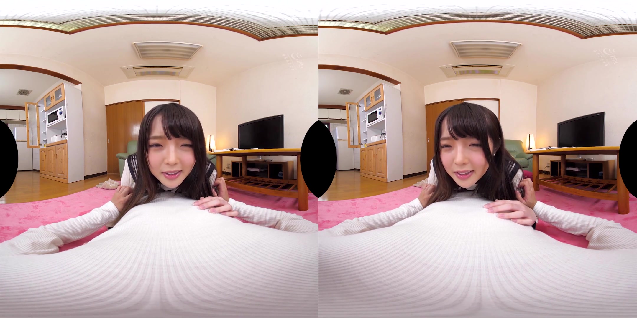 Ria Misaka Showing off her Panties and Tits in her Uniform 2 - SexLikeReal