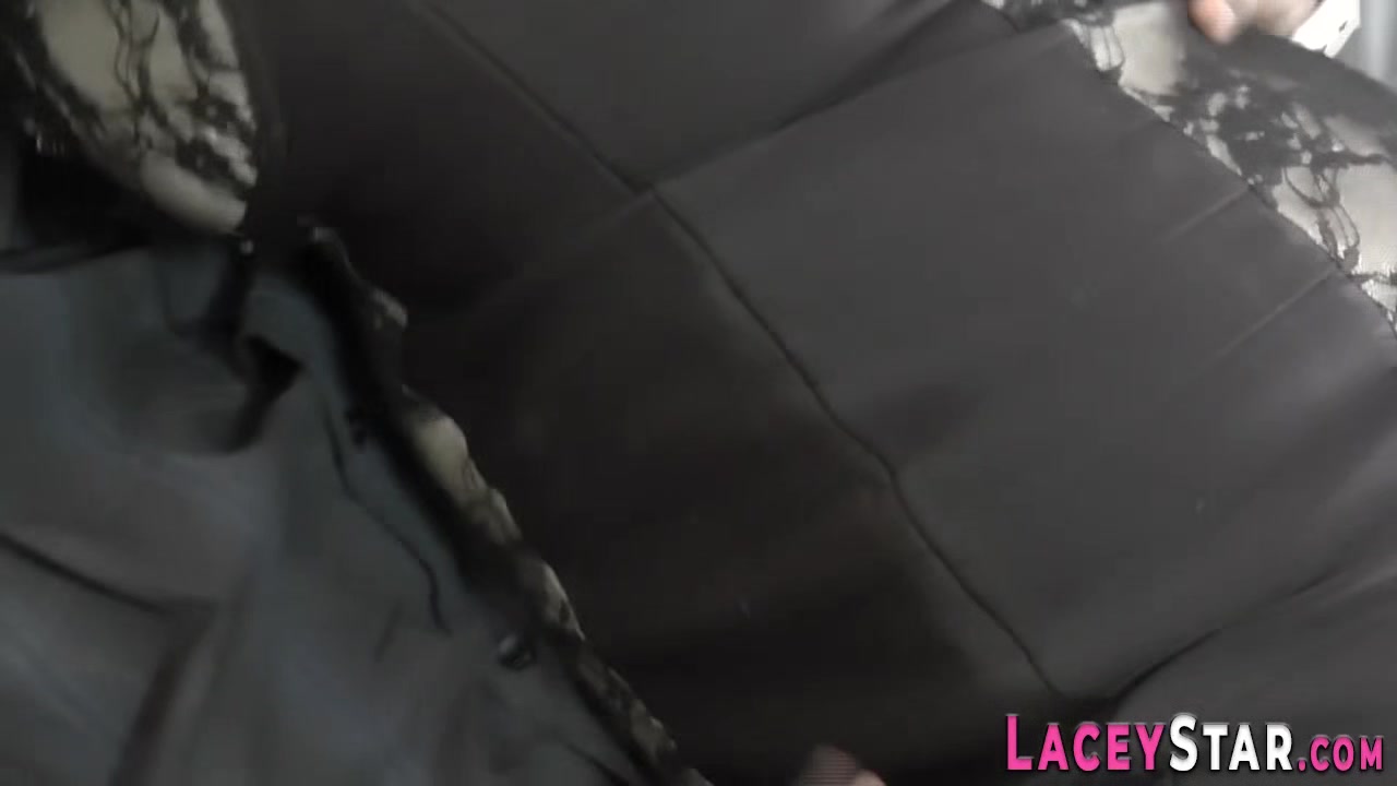 Brit granny sucks outside