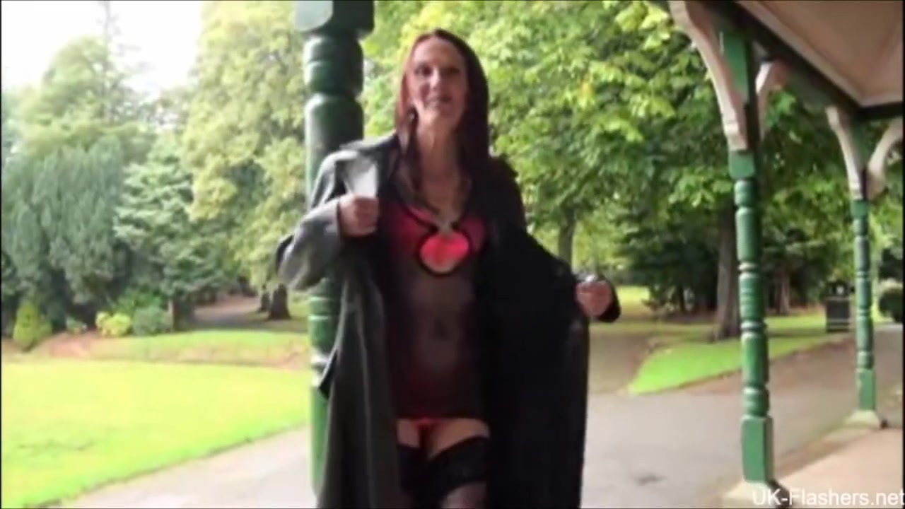 Skinny Mature Flashing With A Touch Of Bdsm For