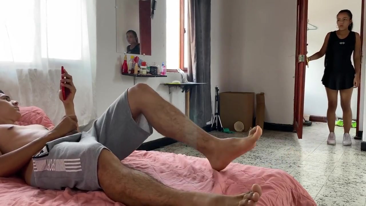 My Stepbrother Was Jerking Off When I Got Home From The Gym