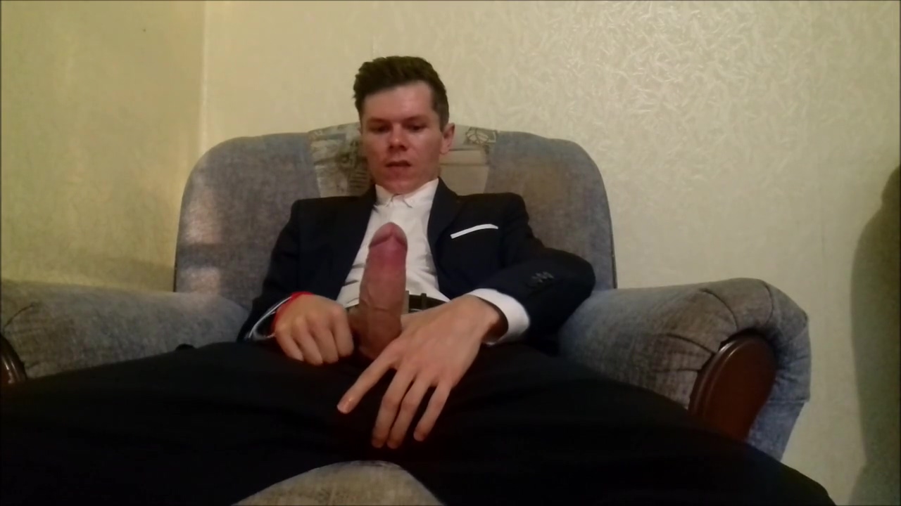 After Working In The Office The Guy Jerks Off His Cock And Ends Up In An Office Suit