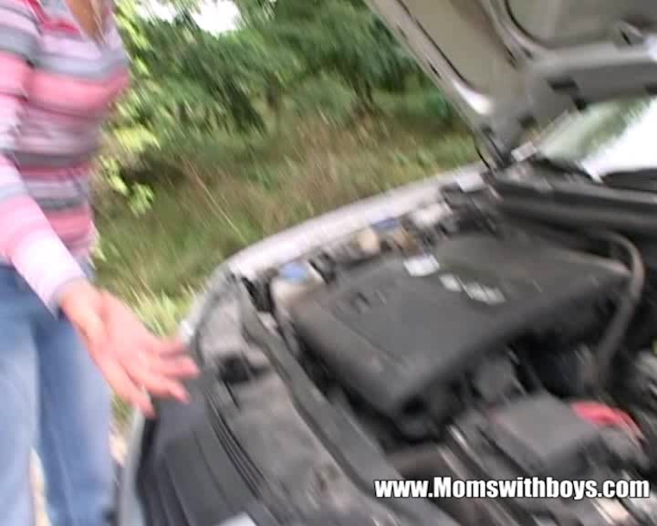Car Trou### Granny Pays Dues By Getting Fuck