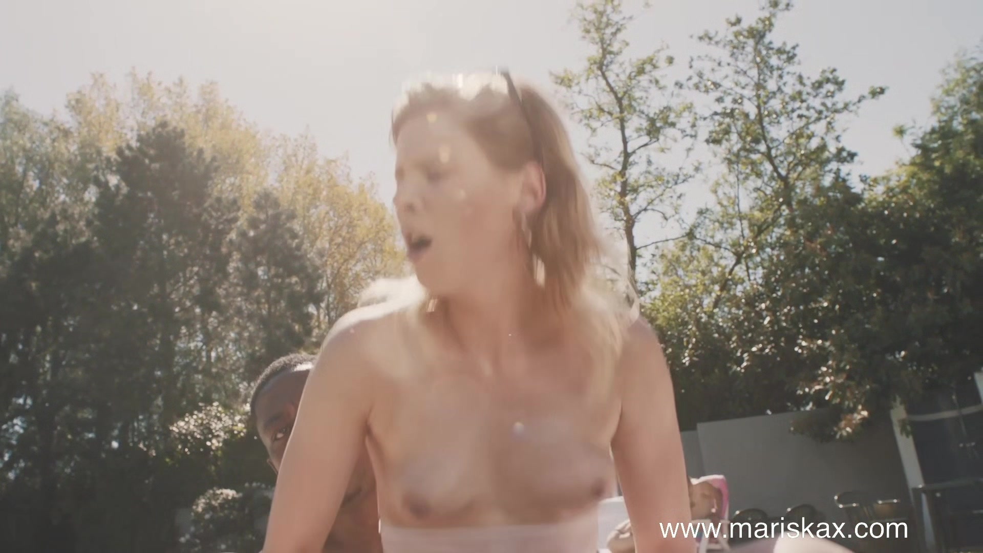 MARISKAX Tina gets fucked poolside by a big black cock