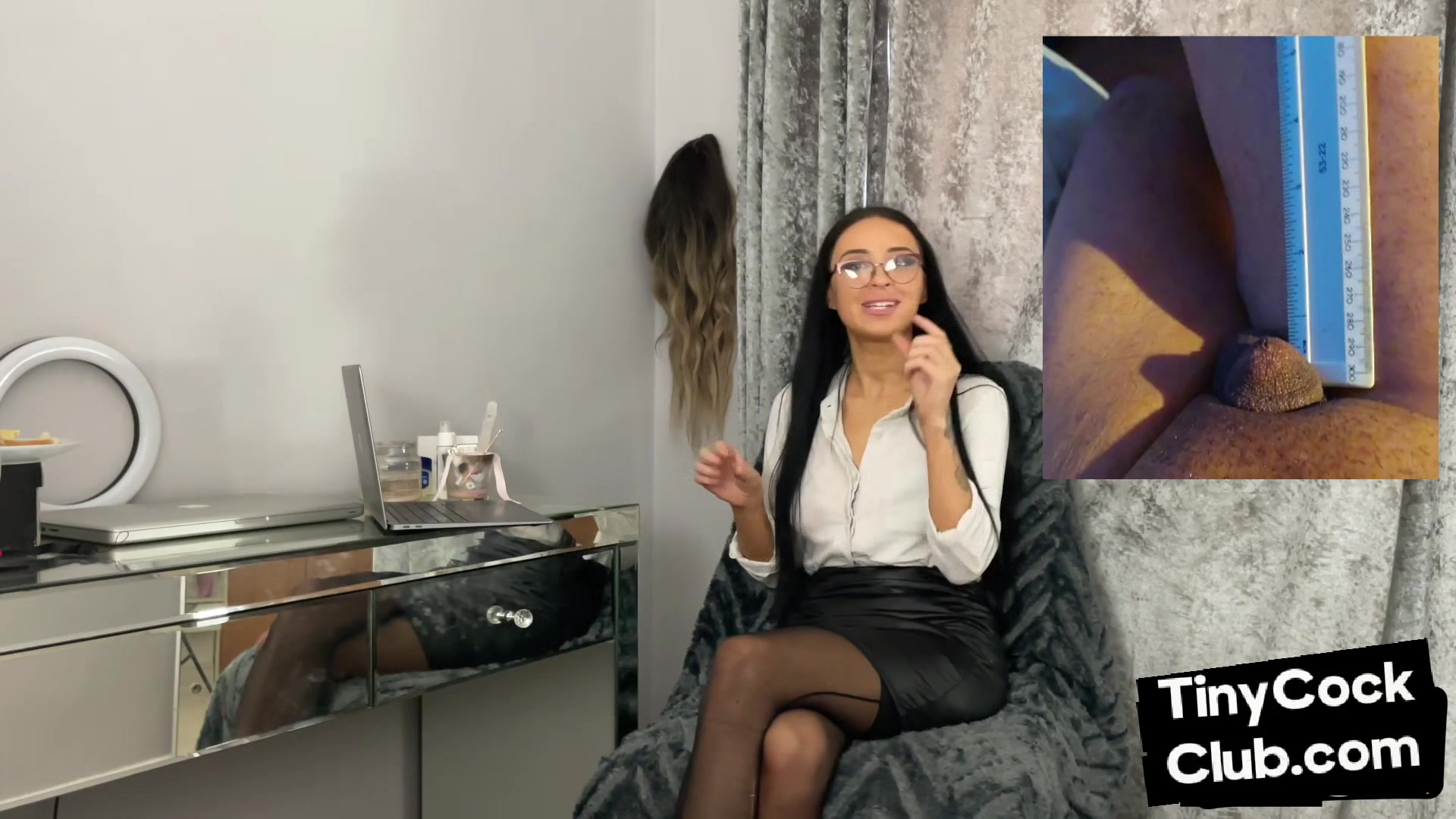 Spex amateur mocking small dong loser
