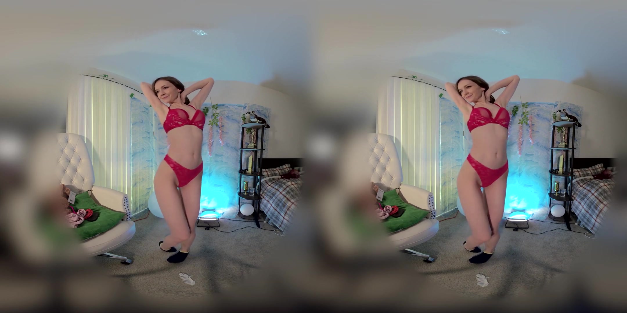 Lingerie Haul - Amateur Brunette Modeling Sexy Lingerie for You in VR