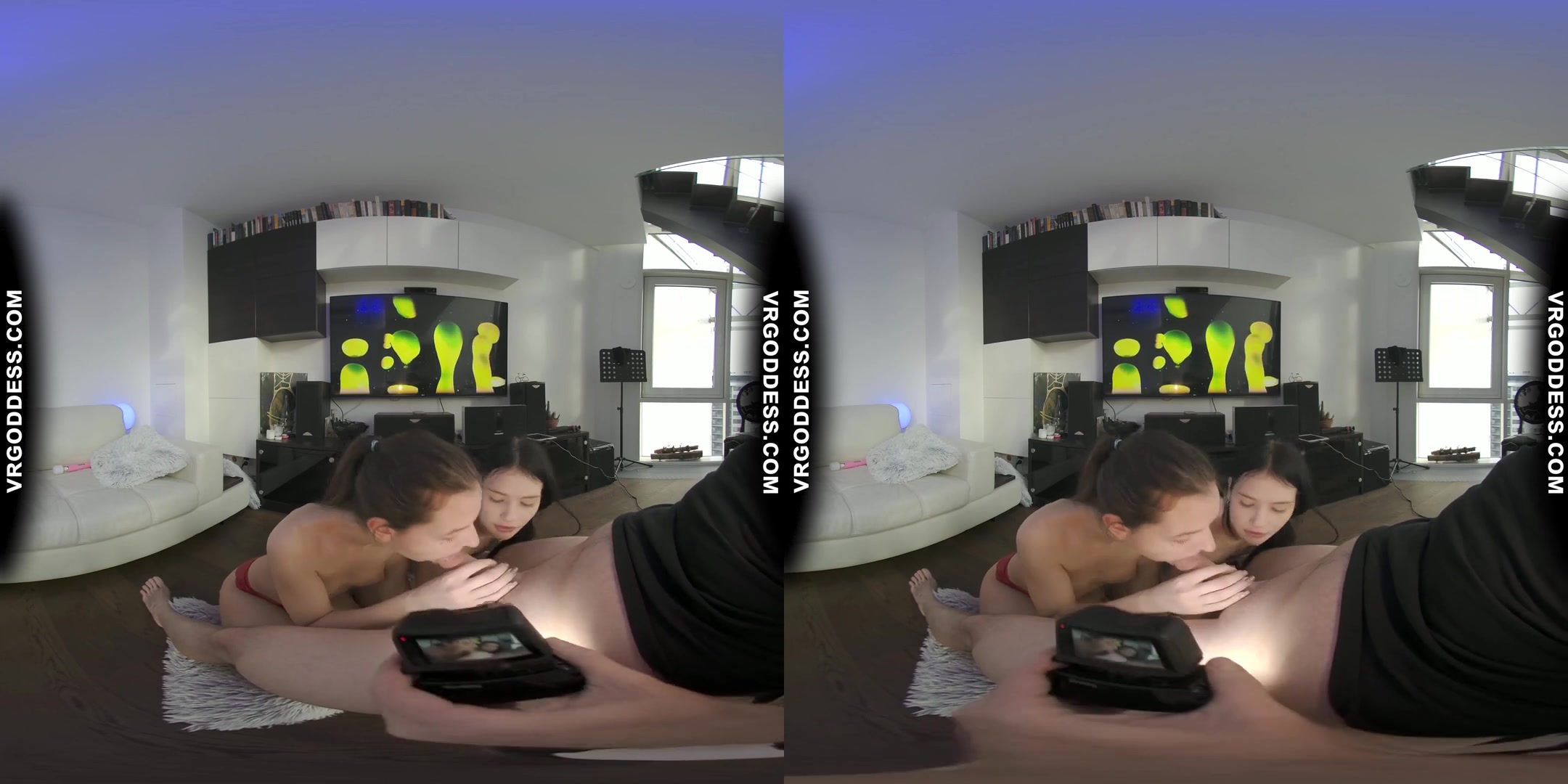 Double Blowjob Between The Scenes From Gorgeous Cumplaying Girls Matty And Rebeka Ruby