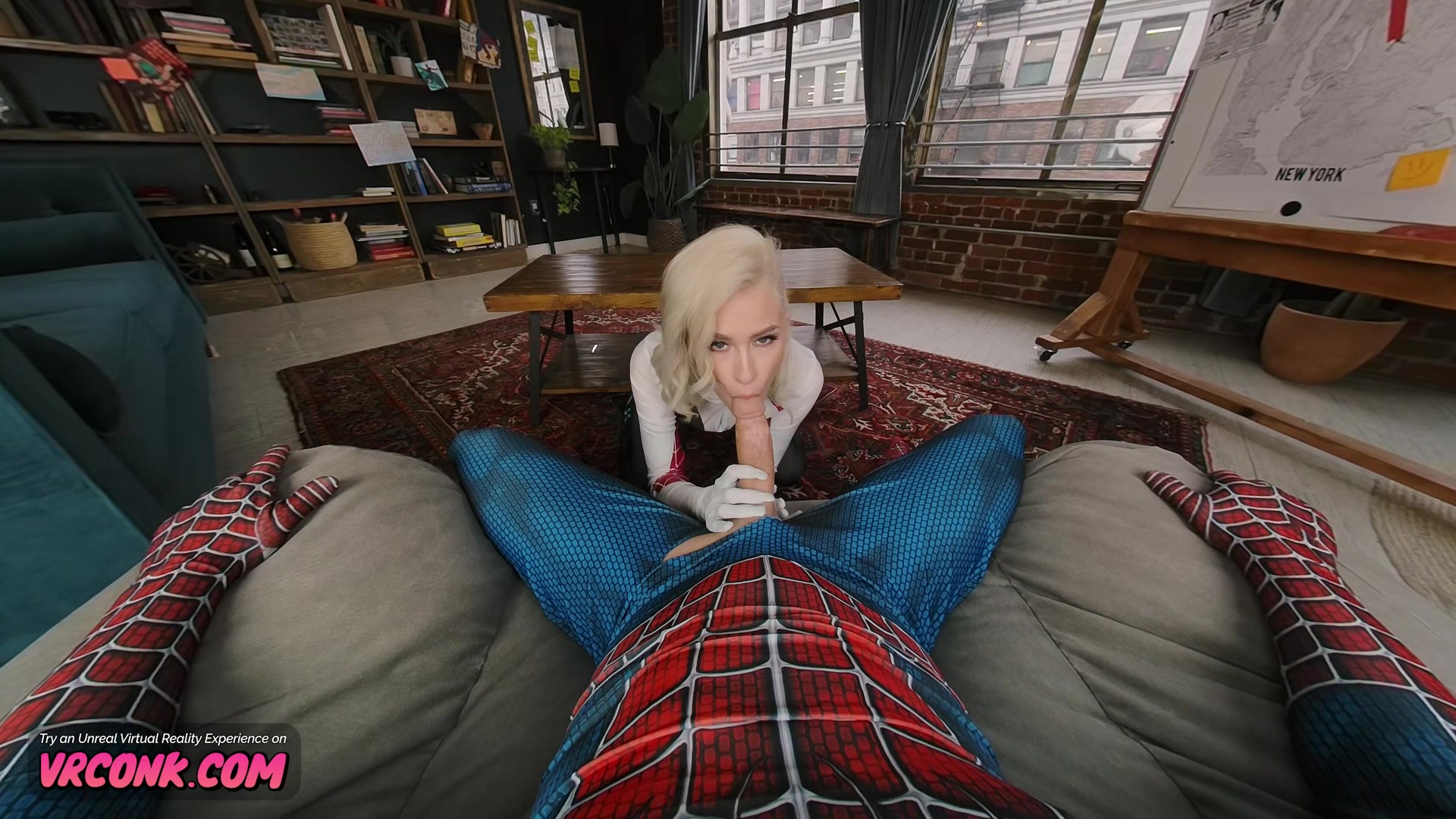 VR Conk Spider-Gwen XXX Parody - Hot Kiara Cole As Gwen Stacy cosplay VR Porn