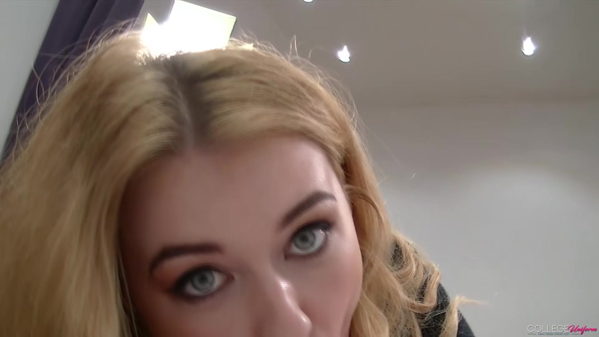 Uniformed Blonde Misha Cross Spreads Legs For Pussy Eating and Cowgirl