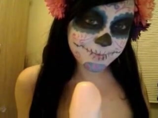 She celebrates holiday in her own style on webcam