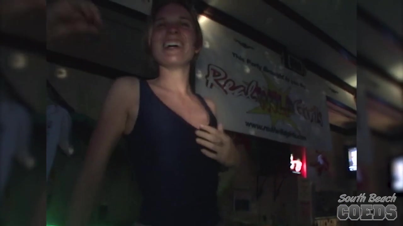 neverbeforeseen Spring Break 2003 Girls Flashing And Sexy Dance Contest On The Bar - SouthBeachCoeds