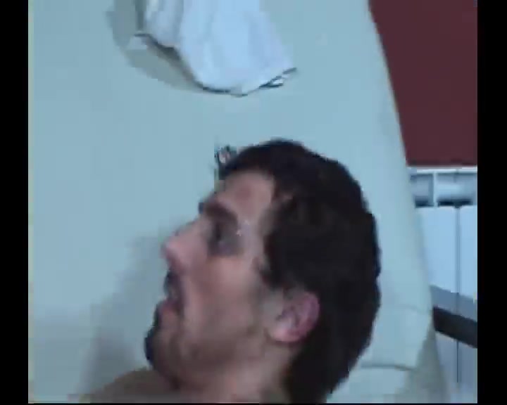 Blonde shemale in stockings plows a guy