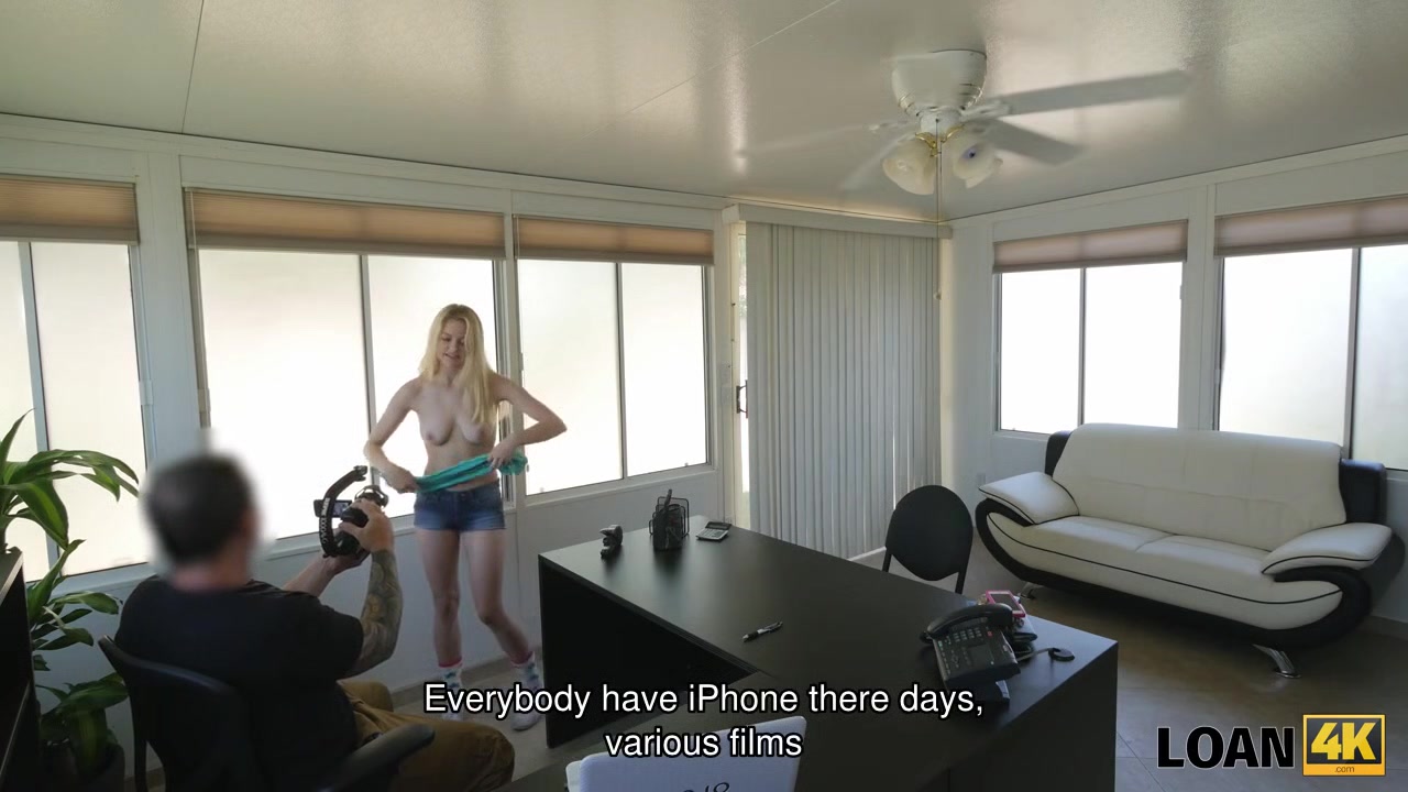 LOAN4K. Allie Rae tells she is a stripper so why loan agent gets horny