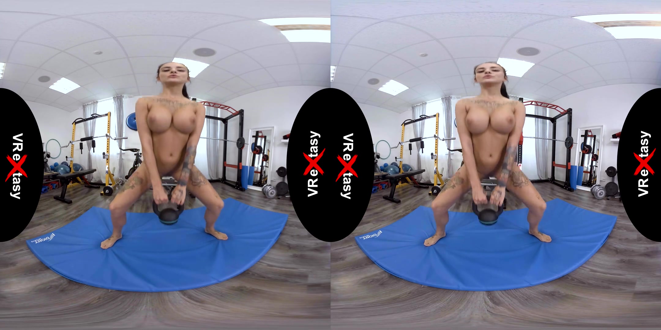 Barbie Esm - Great Reward after a Morning Naked Training; Brunette Solo Strip and Masturbation