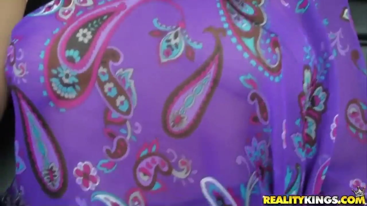 We pick up wonderful brunette with natural tits